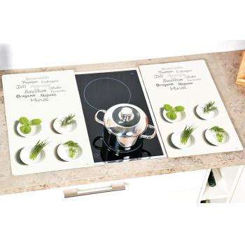 2 Tablas para cortar decoradas con hierbas aromáticas