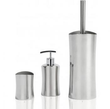 Andrea BA09162 - Vaso para baño, color acero_inoxidable