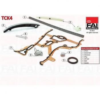 Kit de cadena de distribución FAI AutoParts TCK4 - Incluye todos los componentes necesarios para la instalación, fabricado con materiales de alta calidad, diseñado para un rendimiento óptimo y duradero, compatible con una amplia gama de vehículos