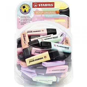 Stabilo Boss Original Subrayadores - Expositor estilo caja de caramelos, paquete de 60 unidades