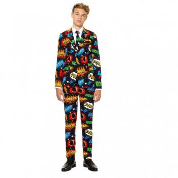 OppoSuits Boys Badaboom Comic Suit Set - Business Style Outfit for Ages 2-8
