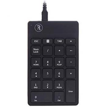 R-Go Numpad Break Universal USB Negro con Cable, Teclado Numérico Ergonómico y Portátil