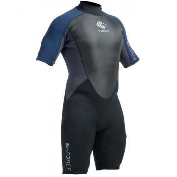 2016 Gul G-Force 3mm Mens Shorty Wetsuit Black/Navy GF3305-A9 Wetsuit Sizes - Small