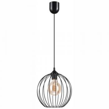Lámpara de Suspensión Zoya, Metal Negro, 86x24x24 cm
