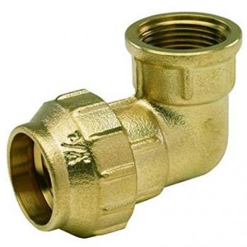 Codo Hembra 90º con Tuerca Exterior 63-2 de Latón Arco