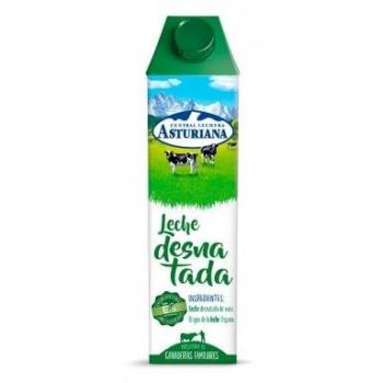 Leche Desnatada Asturiana de 1 Litro, calidad suprema