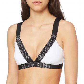 Calvin Klein Bralette Parte Superior de Bikini, Blanco