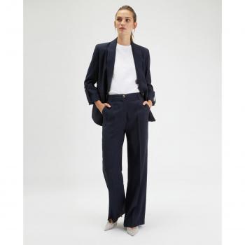 Pantalón Palazzo Fluido de Viscosa con Apertura Frontal de Motivi