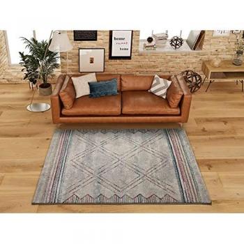 Alfombra de Interior Étnica Multicolor Estilo Mosaico Balaki 54529 - 140x200 cm
