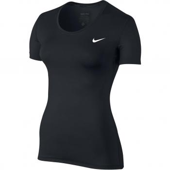 Nike NP CL Short Sleeve - Camiseta de manga corta para mujer, negro / blanco