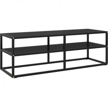 Mueble para TV vidaXL de vidrio negro 120x40x40 cm, Mueble de salón, Mesa de TV