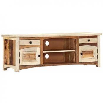 Mueble para TV de madera maciza reciclada 120x30x40 cm