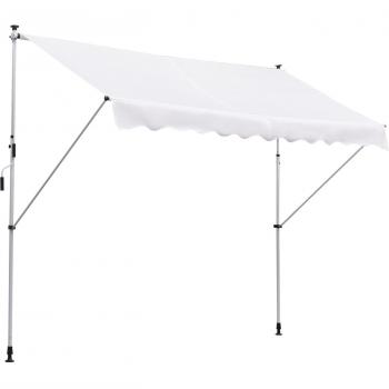Toldo Portátil Cumbre Outsunny Retráctil Con Manivela Blanco 170-280X300x150 cm