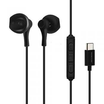 Auriculares InEar Magnéticos Akashi Kit Pieton ST Negro con Micrófono Integrado y Puerto USB-C