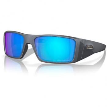 Oakley Heliostat Polarized Sunglasses - Blue Steel Rectangular Frame, Unisex, One Size
