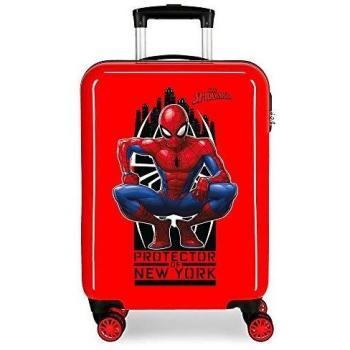 Marvel Spiderman Geo Maleta de cabina Rojo 37x55x20 cms Rígida ABS Cierre combinación 34L 2,6Kgs 4 Ruedas Dobles Equipaje de Mano