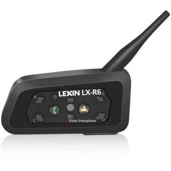 LEXIN LX-R6 Intercomunicador de motocicleta de Bluetooth Casco Comunicador Auricular, 1000m Gama Intercomunicador de 6 caballos