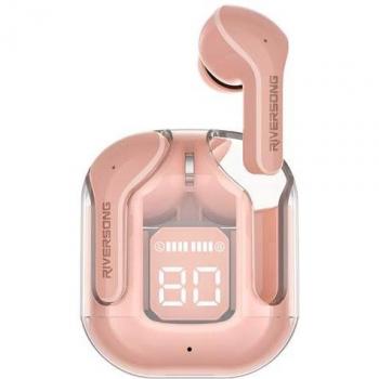 Auriculares Intrauditivos Bluetooth TWS AirFly M2 Rosa con Micrófono y Cancelación de Ruido Riversong