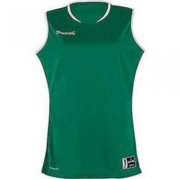 Camiseta de Baloncesto Spalding Move Verde XS para Mujer