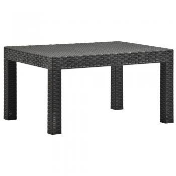 vidaXL Garden Table Anthracite 58x58x41 cm PP Rattan