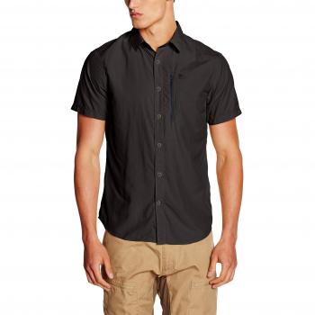 Camisa Fjällräven Abisko Hike manga corta negra y gris - Talla S
