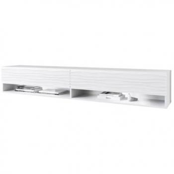 Mesa de TV Sarasota 119 LED Blanco 180x30x33cm con 2 puertas