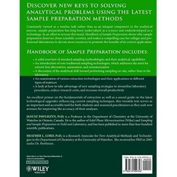 Hardcover Handbook of Sample Preparation by Heather L. Lord & Janusz Pawliszyn