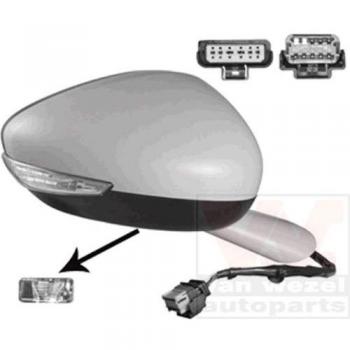 Espejo retrovisor VAN WEZEL 4068828, tipo: espejo retrovisor, características: diseño específico para vehículos, incluye soporte de montaje, acabado en color negro, cristal convexo para mayor visibilidad y reducción de puntos cieg