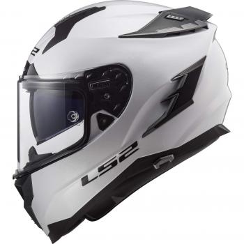 LS2 Challenger Casco de Moto, Hombre, Blanco, Small