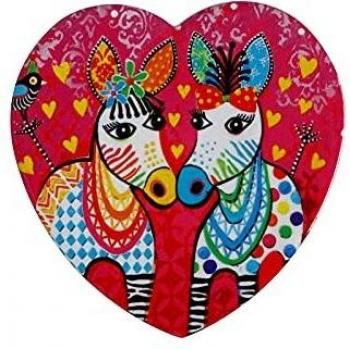 Maxwell & Williams Love Hearts Zig Zag Zeb 10cm Ceramic Coaster