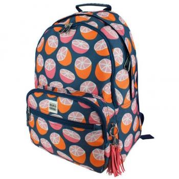 MOCHILA JESSICA NIELSEN 19 CITRICOS LARANJA-AZUL