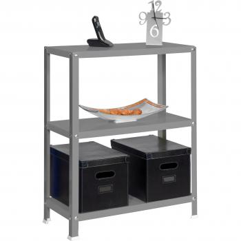Estantería metálica SIMONHOME CLASSIC PLUS 3/300 GRIS/GRIS - Simon Rack con tornillos, modelo 303100204901033