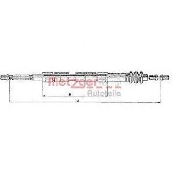 Cable de freno de mano Metzger 10.9847 para Mercedes MB, trasero izquierdo y derecho