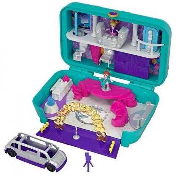 Polly Pocket - Maletín con muñecas, fiesta divertida -
