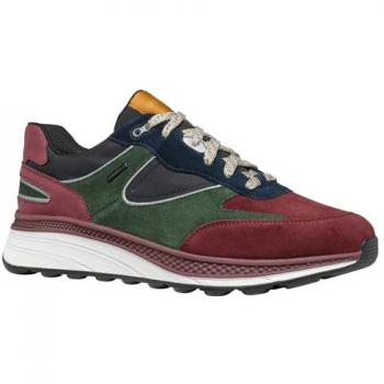 Zapatillas Geox Spherica Actif X1 ABX Hombre Burdeos/Verde Oscuro 42 EU