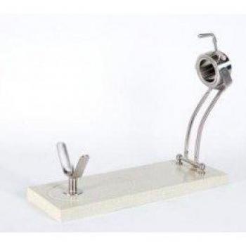 Jamonero Jabugo Plegable Giratorio Roxton Crema/Cromo Satinado Buarfe