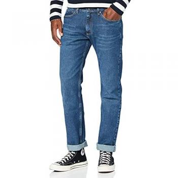 Lee Legendary Slim Fit Blue Jeans for Men, Dark Worn-in, Size 29W/34L