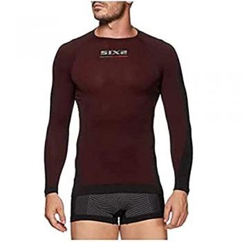 Sixs TS2 Long Sleeve Thermal Base Layer T-Shirt, Dark Red, XS/S