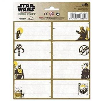 Etiquetas adhesivas El libro de Boba Fett - Pegatinas libro nombres / Pack etiquetas escolares - Papeleria
