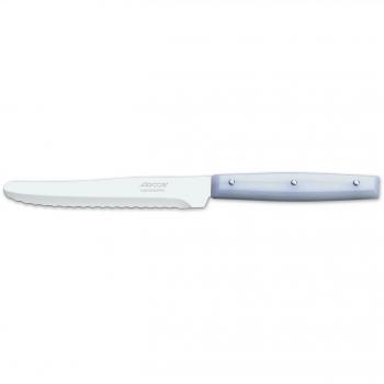 Arcos Serie Cuchillos de Mesa, Cuchillo Postre, Hoja Serrada de Acero Inoxidable Nitrum de 110 mm, Mango de Nylon Color Blanco