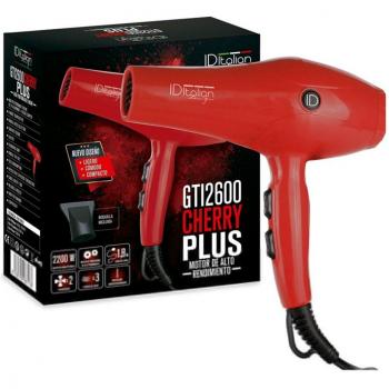 ID Italian Design GTI 2600 Cherry Plus Secador de Pelo Profesional Motor AC 2200W Rojo