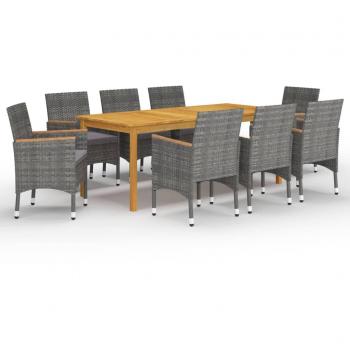 9-Piece Grey Garden Dining Set