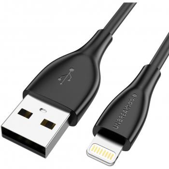 Unbreakcable cable lightning 2m cargador iphone apple mfi certificado lightning cable cargador apple nylon compatible con iphone xs max xr x 8 plus 7 plus 6s 6 plus 5 5s 5c se ipadnegro