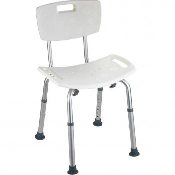 Taburete con respaldo para baño Grecia - Diseño ergonómico y resistente, ideal para tu hogar