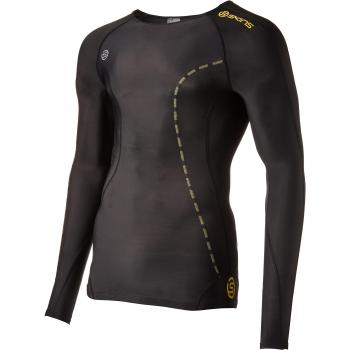 skin' S dnamic Top de compresión de manga larga para hombre, color negro, tamaño medium