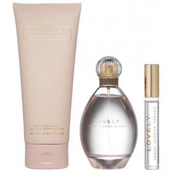Sarah Jessica Parker Lovely Eau De Parfum Gift Set - 100ml Spray, 200ml Body Lotion & 10ml Rollerball