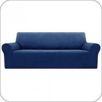 UMI. by Amazon Funda Elastica para Sofa Ajustable 3 Plazas Azul