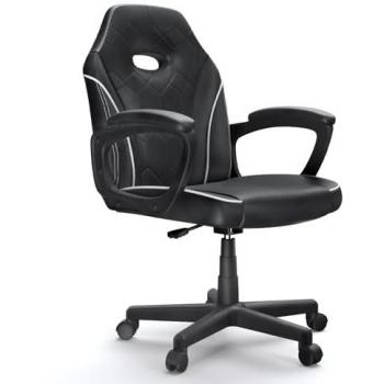 Silla de Oficina Gamer ACGAM CG-4746 - Versión Pequeña - Respaldo Ergonómico de Espuma - Giratoria 360° y Altura Ajustable