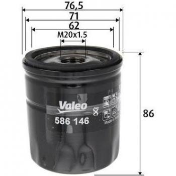 Filtro de aceite VALEO 586146