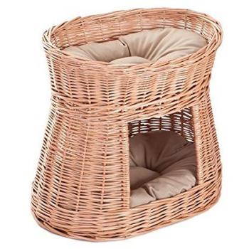 S de wicker24 481 – 50/P Gato Cesta de Mimbre, Cesta, honiggelb, 50 x 40 x 45 cm